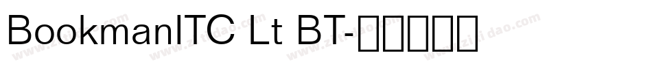 BookmanITC Lt BT字体转换